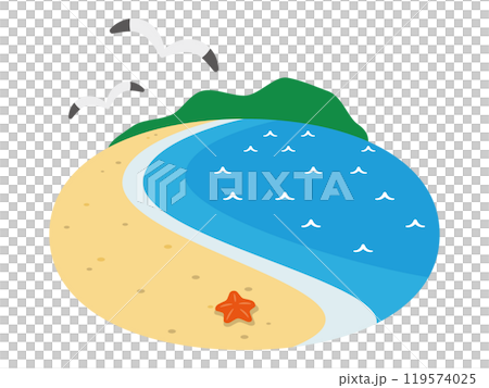 Illustration of the beach 119574025