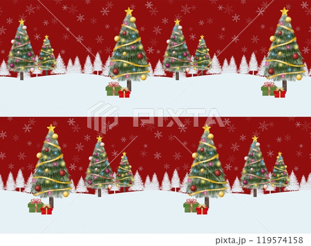 クリスマスのシームレスパターン B-4' クリスマスのシームレスパターン B-4' 119574158