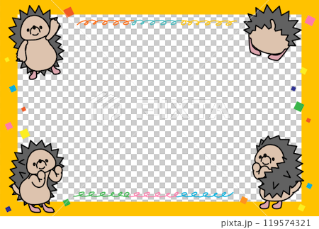 可愛的刺蝟框架 可愛的刺蝟框架 119574321