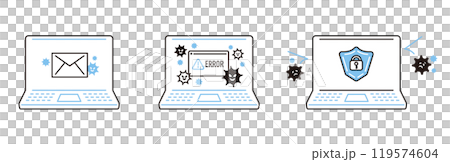 ウイルスに感染したパソコン。スパムメールとセキュリテイ対策。 119574604