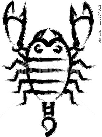 筆書きミニ昆虫イラストアイコン　サソリ 119574912