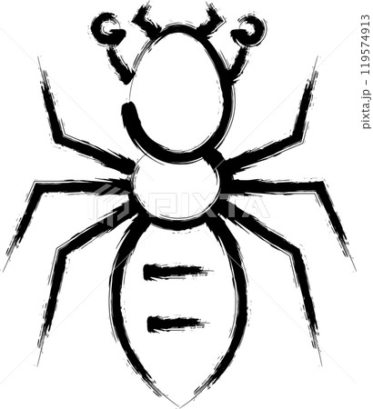 筆書きミニ昆虫イラストアイコン 蟻 筆書きミニ昆虫イラストアイコン 蟻 119574913