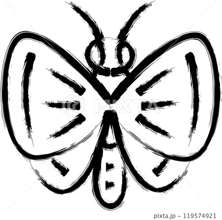 筆書きミニ昆虫イラストアイコン 蝶々 筆書きミニ昆虫イラストアイコン 蝶々 119574921