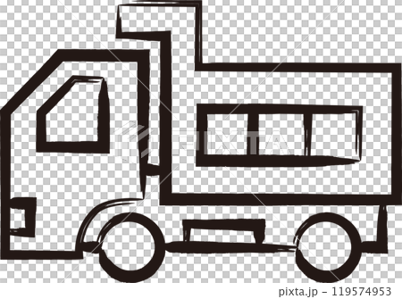 刷寫車輛單項圖示自卸車 119574953