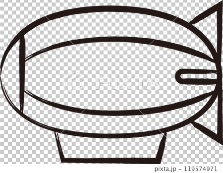 Brush-drawn vehicle icon: Airship 119574971