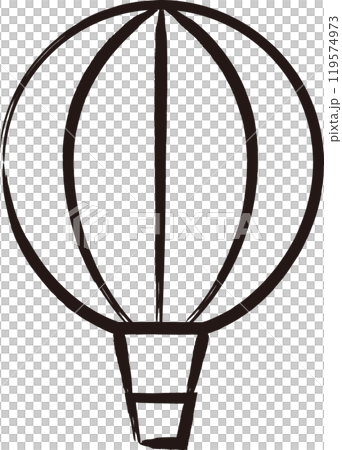 Brush-drawn vehicle icon: Balloon 119574973