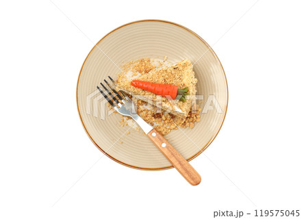 PNG, Carrot cake, isolated on white background PNG, Carrot cake, isolated on white background 119575045