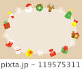 クリスマスのかわいいフレームイラスト 119575311