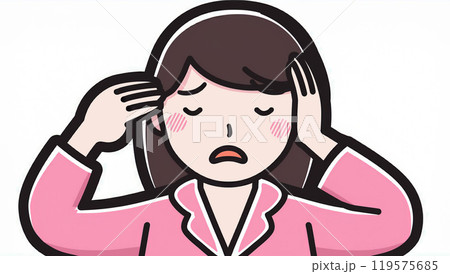頭痛・発熱・体調不良イメージ 頭痛・発熱・体調不良イメージ 119575685