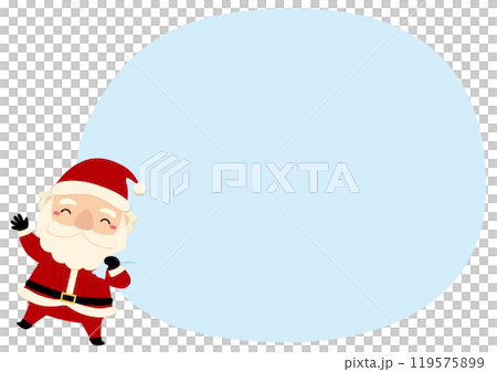 聖誕聖誕老人演講氣泡框/藍色 119575899