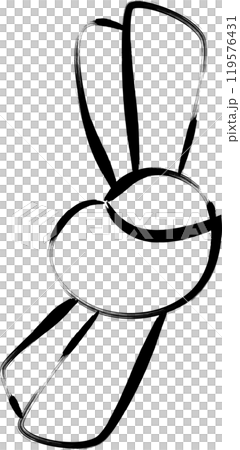 筆書きおでんの具単品アイコン　昆布 119576431