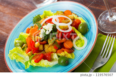 Salad of baked vegetables Salad of baked vegetables 119576507