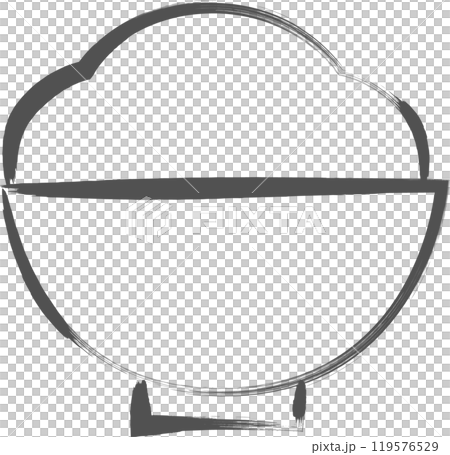 Brush-written food and drink icon: Rice 119576529