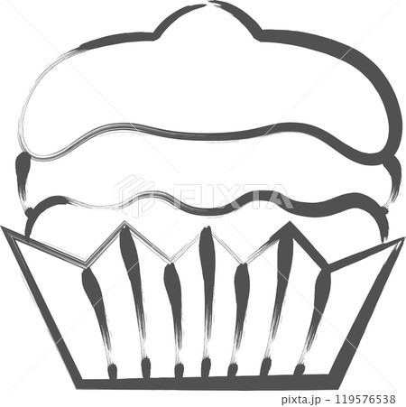 筆書き飲食単品アイコン シュークリーム 筆書き飲食単品アイコン シュークリーム 119576538