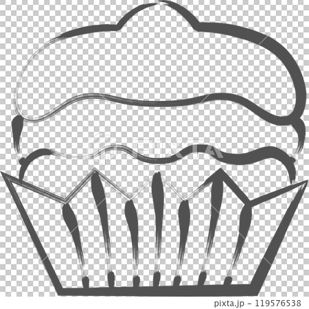 筆書き飲食単品アイコン シュークリーム 筆書き飲食単品アイコン シュークリーム 119576538