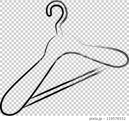 Brush-drawn single icon: Hanger 119576552
