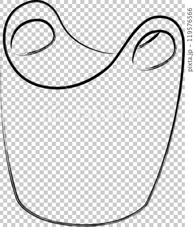 筆書き単品アイコン　洗濯かご 119576566
