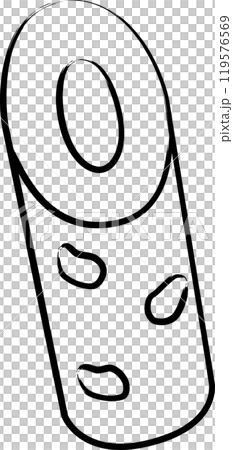 筆書きおでんイラストアイコン　ちくわ 119576569