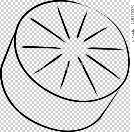 Brush-drawn oden illustration icon: Radish Brush-drawn oden illustration icon: Radish 119576570