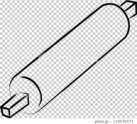 Brush-drawn oden illustration icon Burdock roll Brush-drawn oden illustration icon Burdock roll 119576571