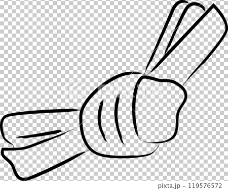 Brush-drawn oden illustration icon: Konbumaki Brush-drawn oden illustration icon: Konbumaki 119576572