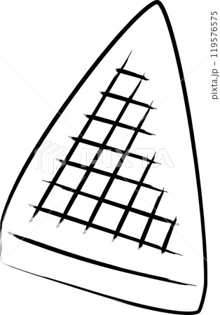 筆書きおでんイラストアイコン こんにゃく 筆書きおでんイラストアイコン こんにゃく 119576575