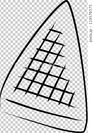 筆書きおでんイラストアイコン こんにゃく 筆書きおでんイラストアイコン こんにゃく 119576575