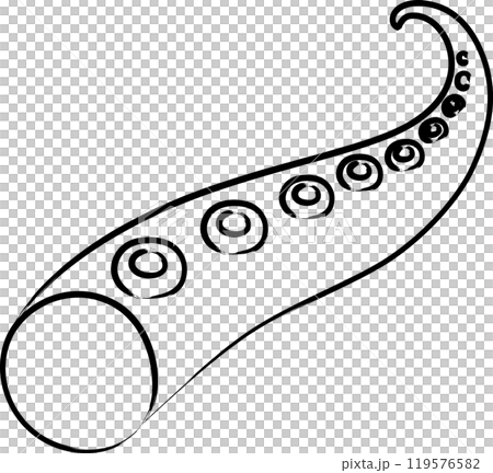 Brush-drawn oden illustration icon Octopus legs Brush-drawn oden illustration icon Octopus legs 119576582