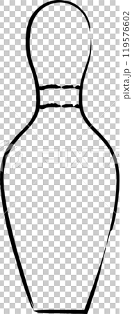 筆書きスポーツ用品イラスト　ボーリングピン 119576602