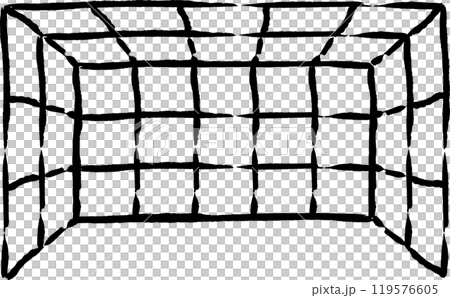 Hand-drawn illustration of sports equipment: Goal 119576605