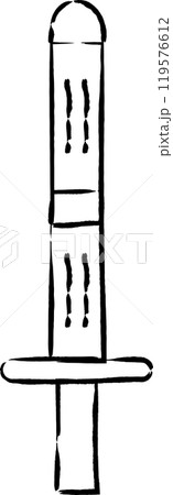 筆書きスポーツ用品イラスト 剣道 筆書きスポーツ用品イラスト 剣道 119576612