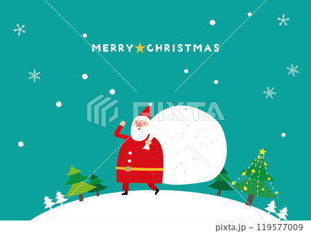 クリスマス サンタクロースカード 119577009