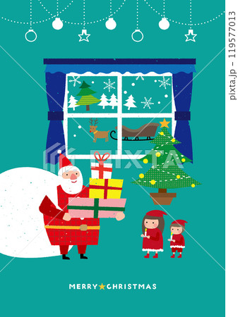 クリスマス サンタクロースカード 119577013