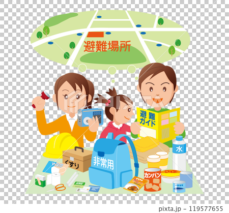 災害に備える家族-07 119577655