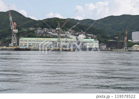 長崎港 三菱重工業長崎造船所立神工場 護衛艦 長崎市 長崎港 三菱重工業長崎造船所立神工場 護衛艦 長崎市 119578522