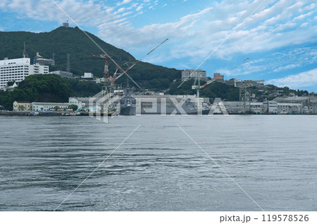 長崎港　三菱重工業長崎造船所立神工場　護衛艦　長崎市 119578526