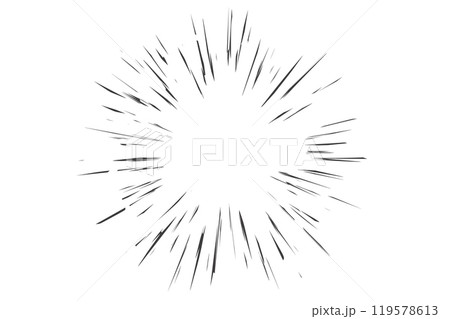Manga speed lines effect. Comic radial vector superhero background with rays of light. Bomb explosion frame. Abstract roar scream and concentric glow. Manga speed lines effect. Comic radial vector superhero background with rays of light. Bomb explosion frame. Abstract roar scream and concentric glow. 119578613