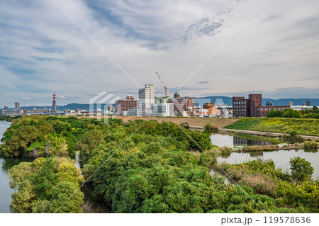 淀川城北ワンド群　菅原城北大橋からの風景 119578636