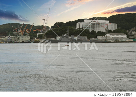長崎港 三菱重工業長崎造船所立神工場 護衛艦 長崎市 長崎港 三菱重工業長崎造船所立神工場 護衛艦 長崎市 119578894