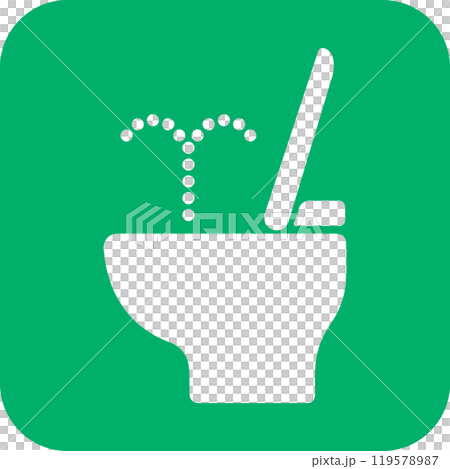 温水洗浄便座付きトイレのアイコン 温水洗浄便座付きトイレのアイコン 119578987