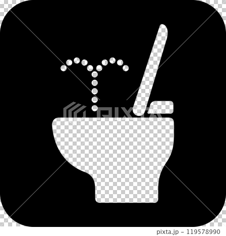 Icon of a toilet with a heated toilet seat 119578990