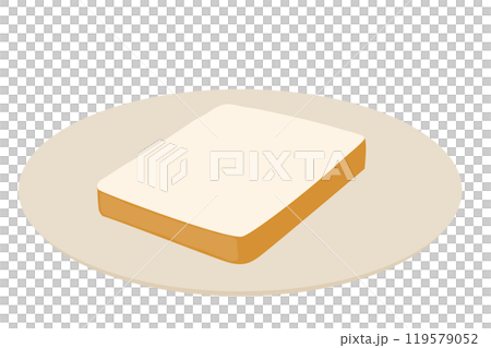 Illustration of bread on a plate 119579052