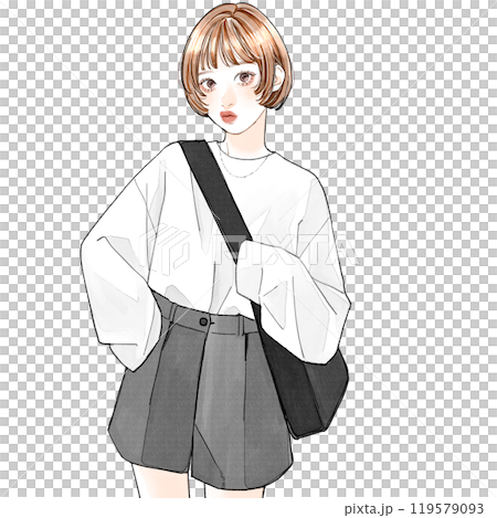 ボーイッシュな女性 ボーイッシュな女性 119579093