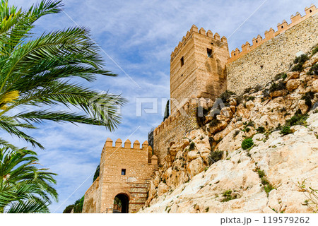 Views of the beautiful Monumental Complex of La Alcazaba in Almeria, Spain	 119579262