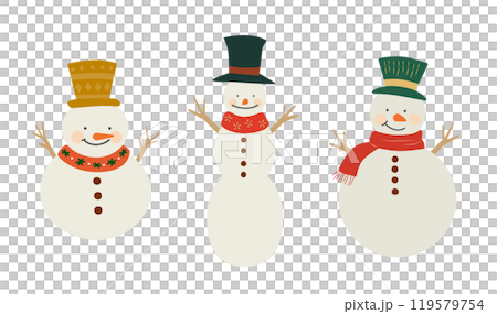 可愛的雪人插畫素材集 可愛的雪人插畫素材集 119579754
