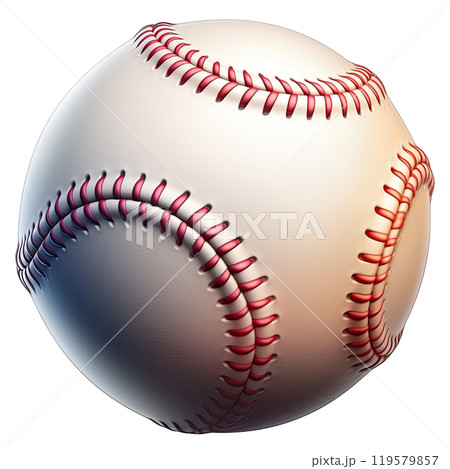 3d baseball ball on transparent background. AI-generated item 119579857
