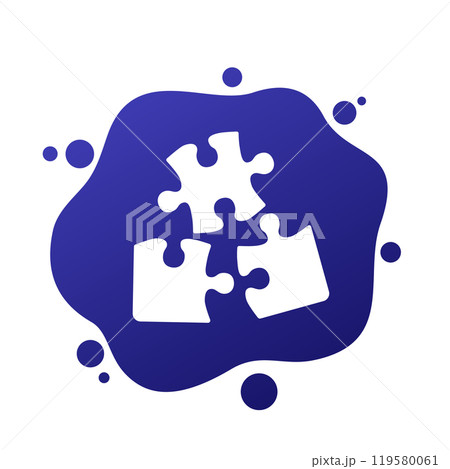 puzzle pieces vector icon for web puzzle pieces vector icon for web 119580061