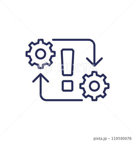 system error line icon on white 119580076