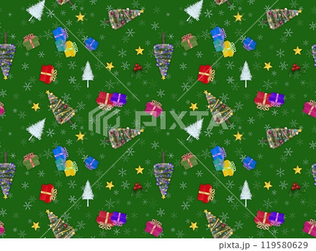 クリスマスのシームレスパターン D-2' クリスマスのシームレスパターン D-2' 119580629