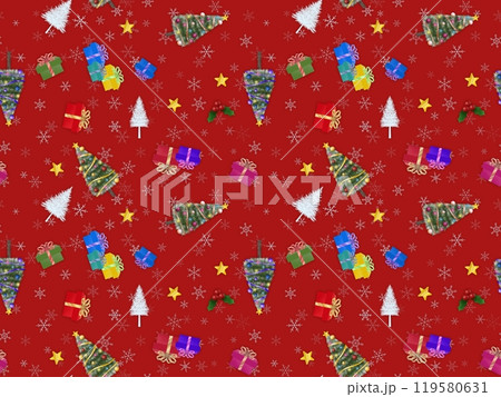 クリスマスのシームレスパターン D-3' クリスマスのシームレスパターン D-3' 119580631